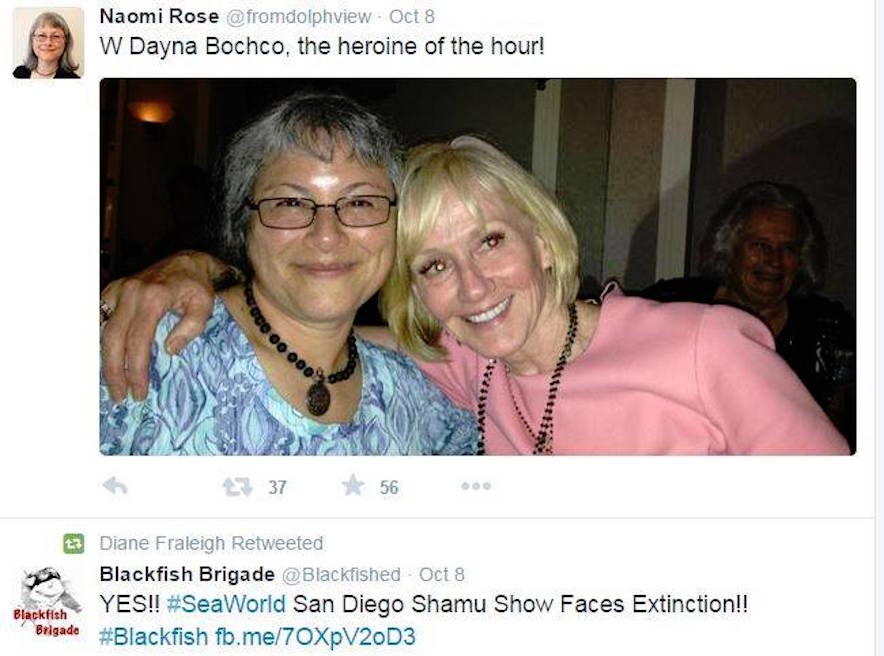 Commissioner Bochco photographed with AWI "scientist" Naomi Rose / Screenshot twitter