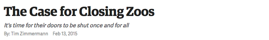 Breaking: All Zoos and Aquariums to Close This Year